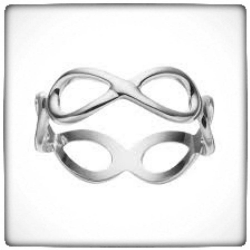 PRIMROSE Sterling Silver Infinity Ring-Size 7